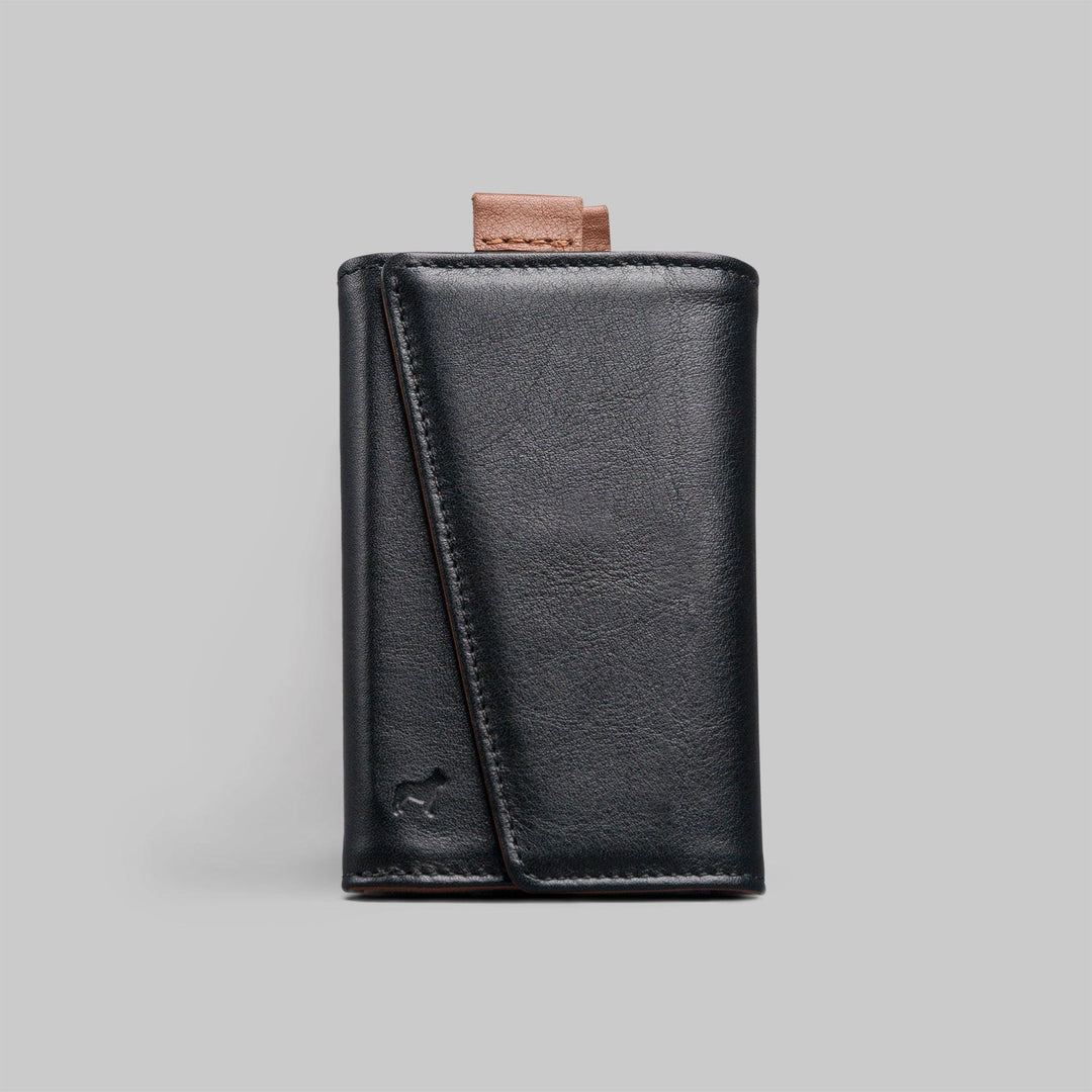 Front Black Slim Leather Speed Wallet
