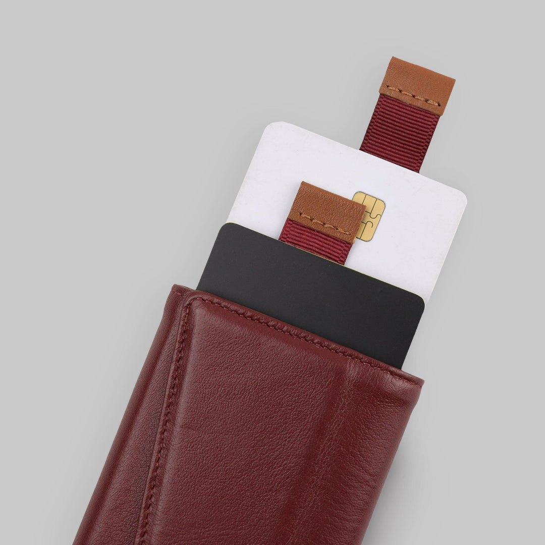 Fast Access Burgundy Slim Leather Speed Wallet