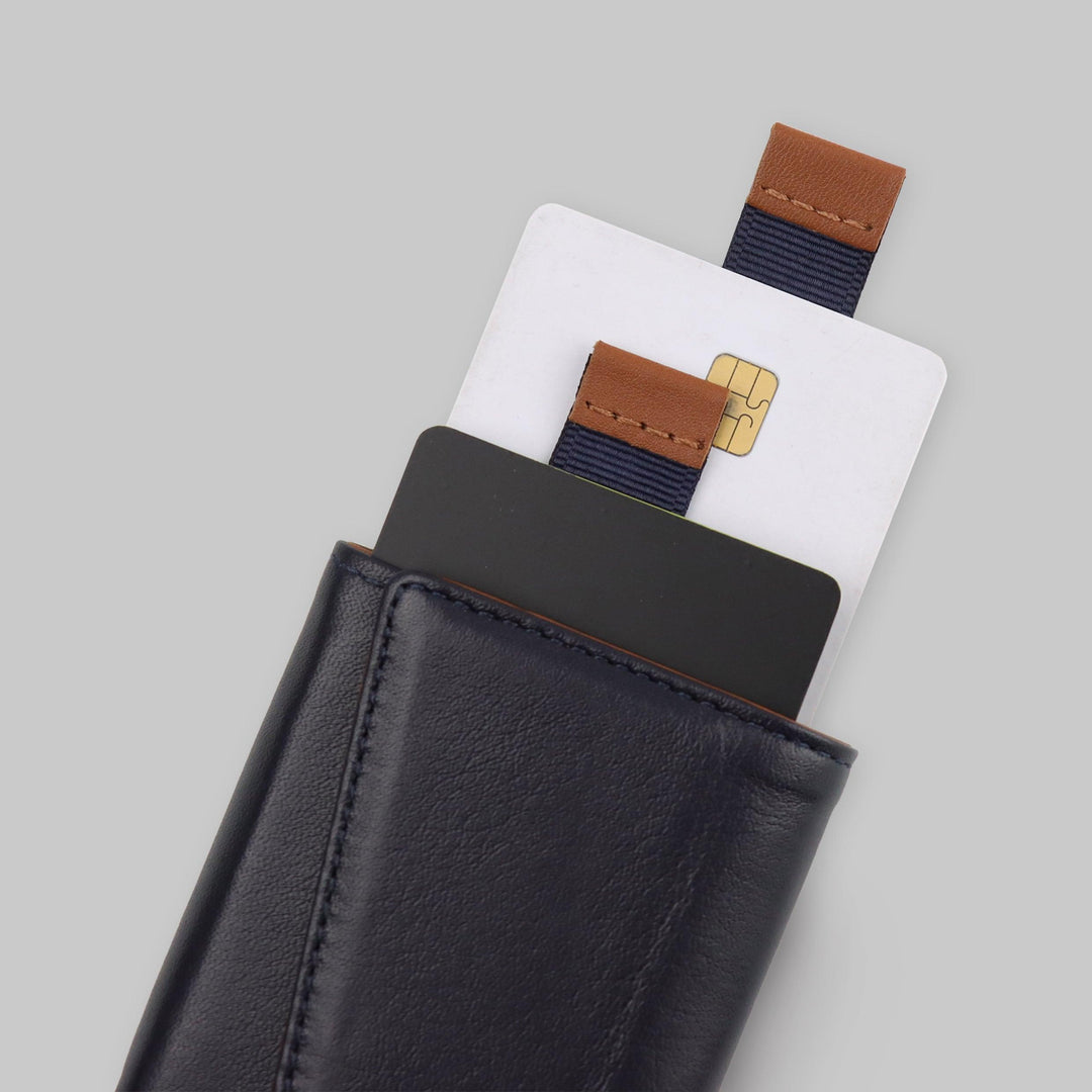 Fast Access Blue Slim Leather Speed Wallet