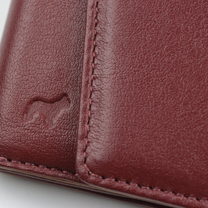 Detail Burgundy Slim Leather Speed Wallet