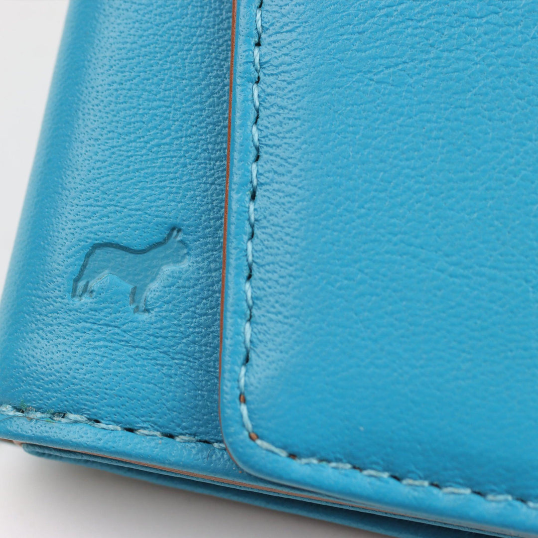 Detail Turquoise Slim Leather Speed Wallet