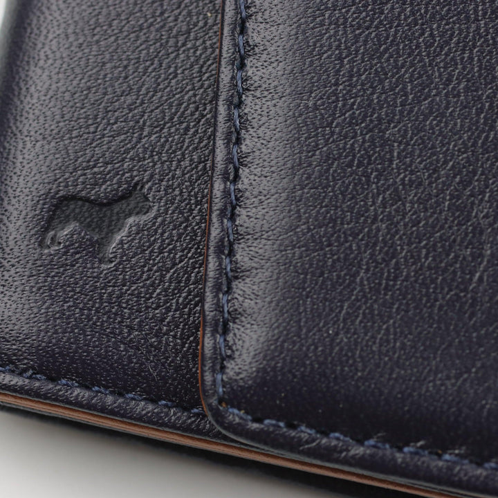 Detail Blue Slim Leather Speed Wallet