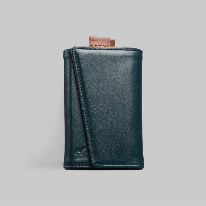 Front Green Slim Leather Speed Wallet