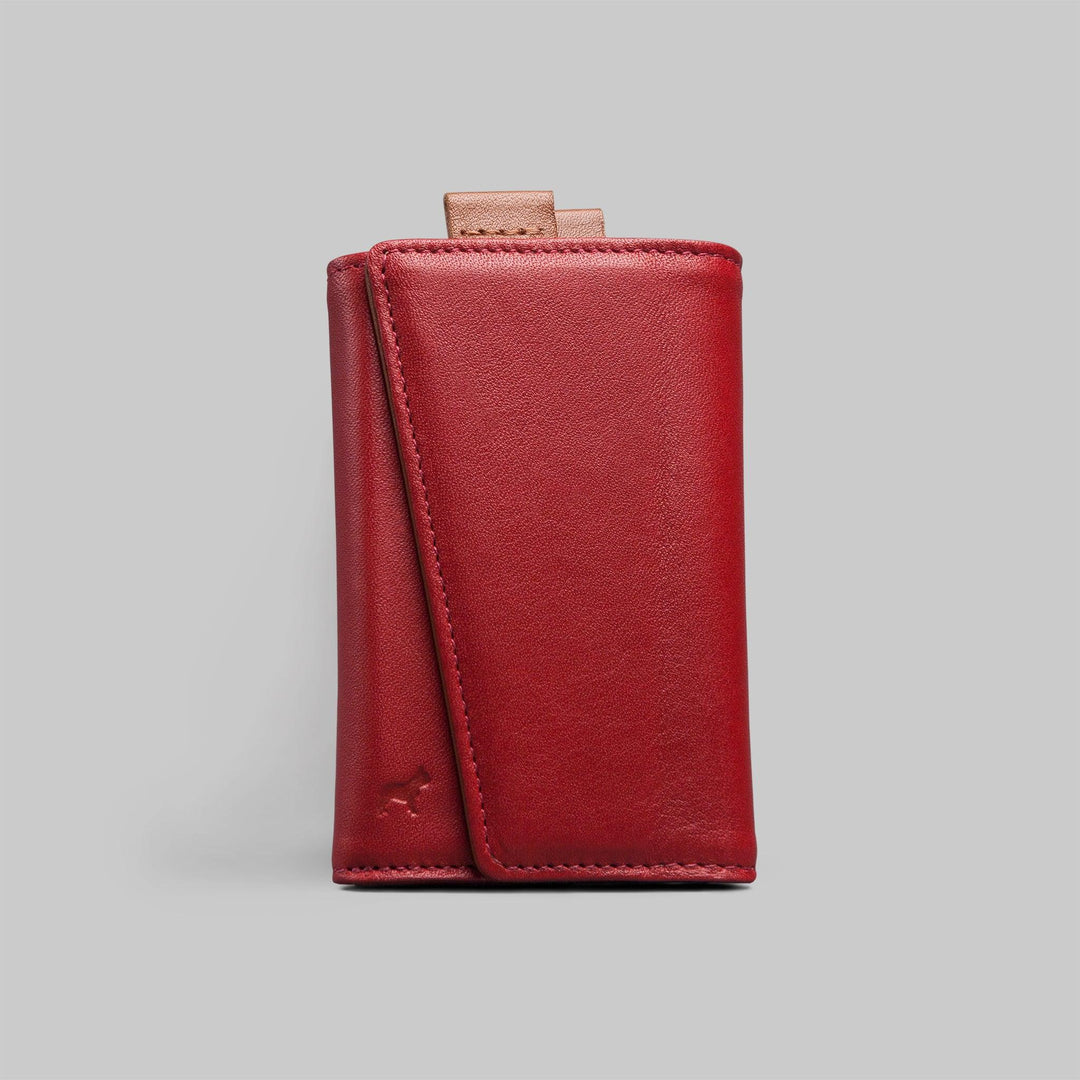 Front Red Slim Leather Speed Wallet
