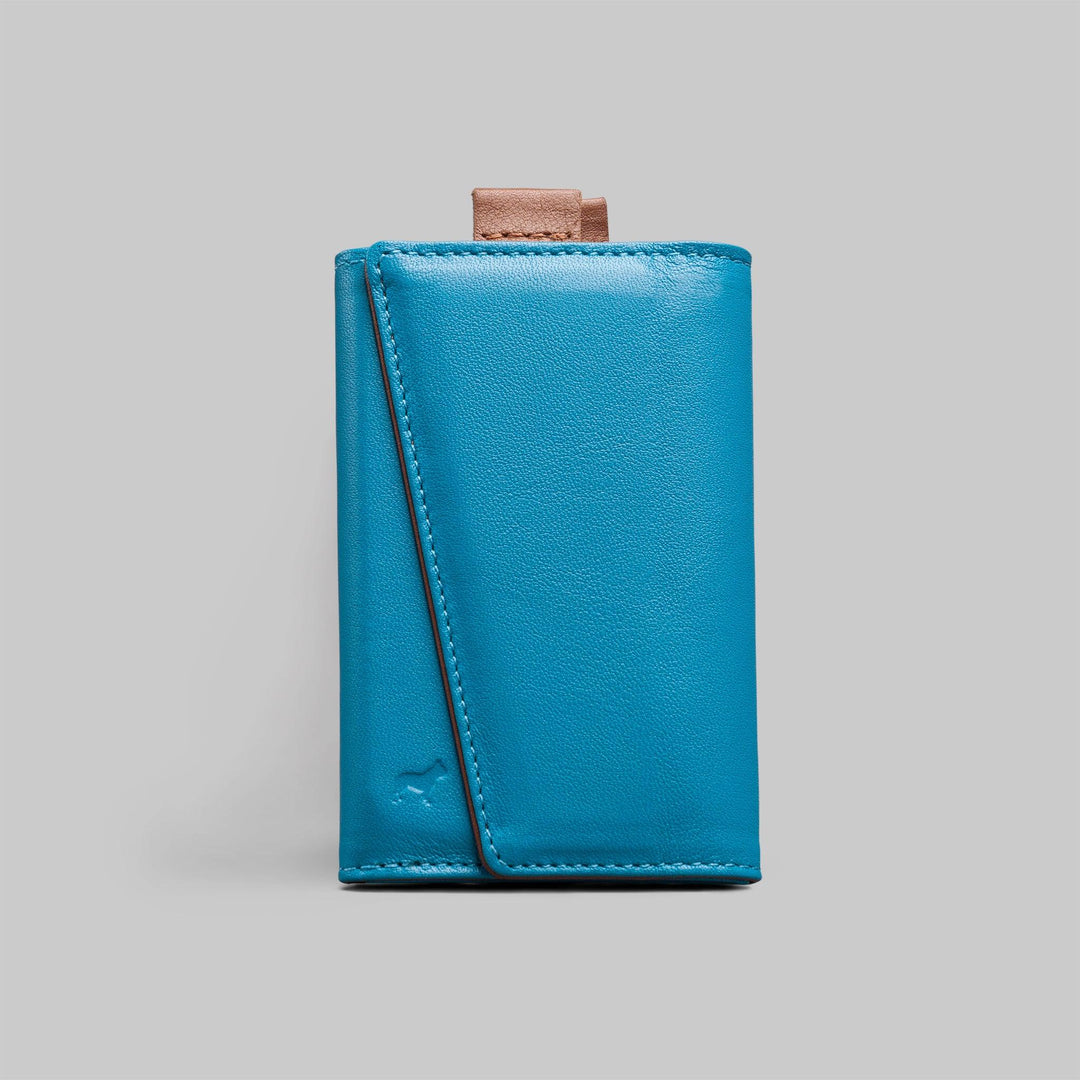 Front Turquoise Slim Leather Speed Wallet