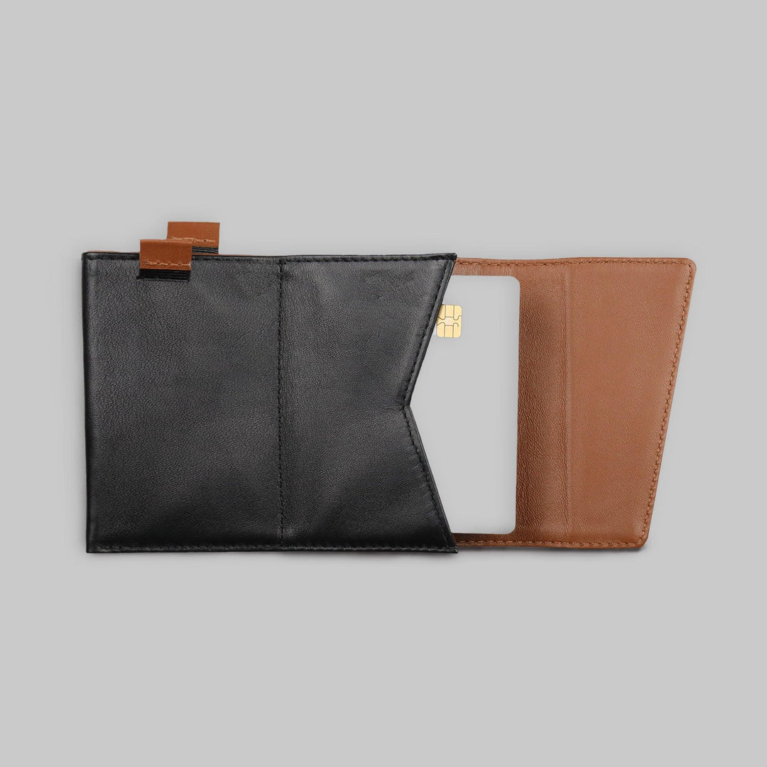 Unfold Black Slim Leather Speed Wallet