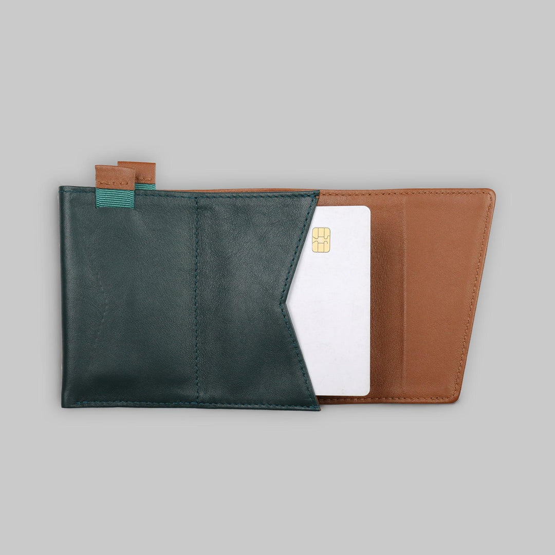Unfold Green Slim Leather Speed Wallet