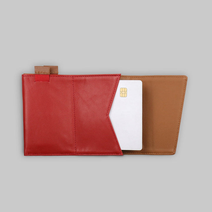 Unfold Red Slim Leather Speed Wallet