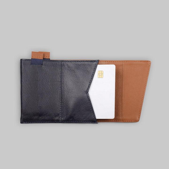 Unfold Blue Slim Leather Speed Wallet