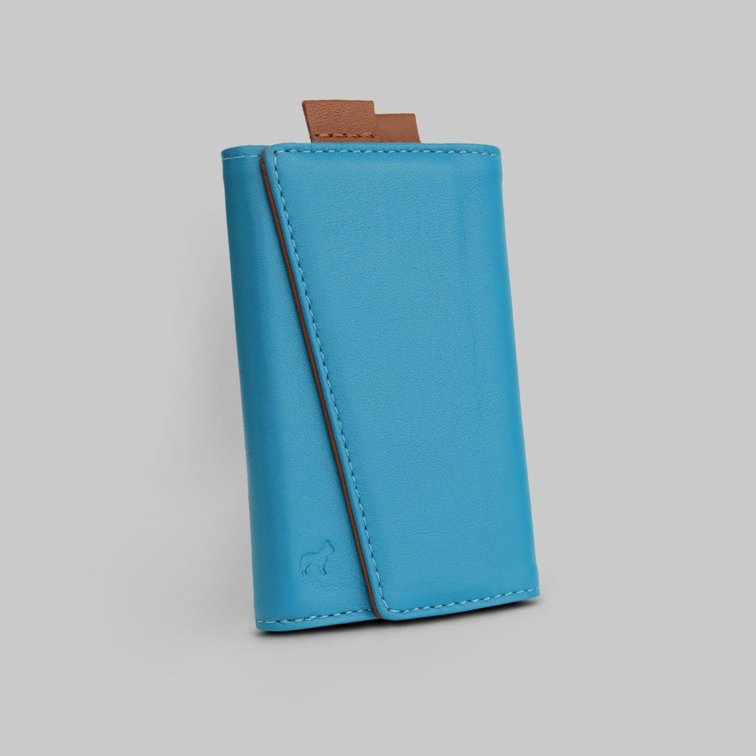 Angle Turquoise Slim Leather Speed Wallet