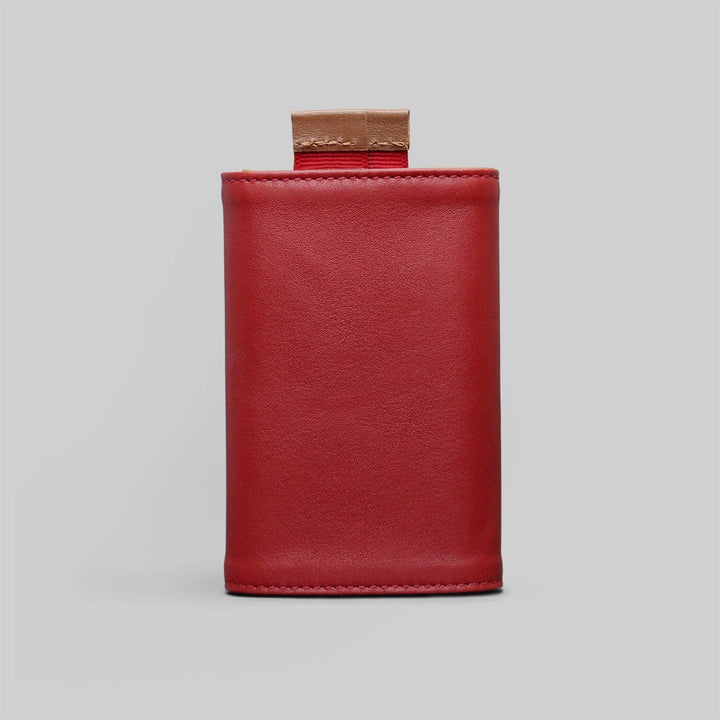 Back Red Slim Leather Speed Walleto