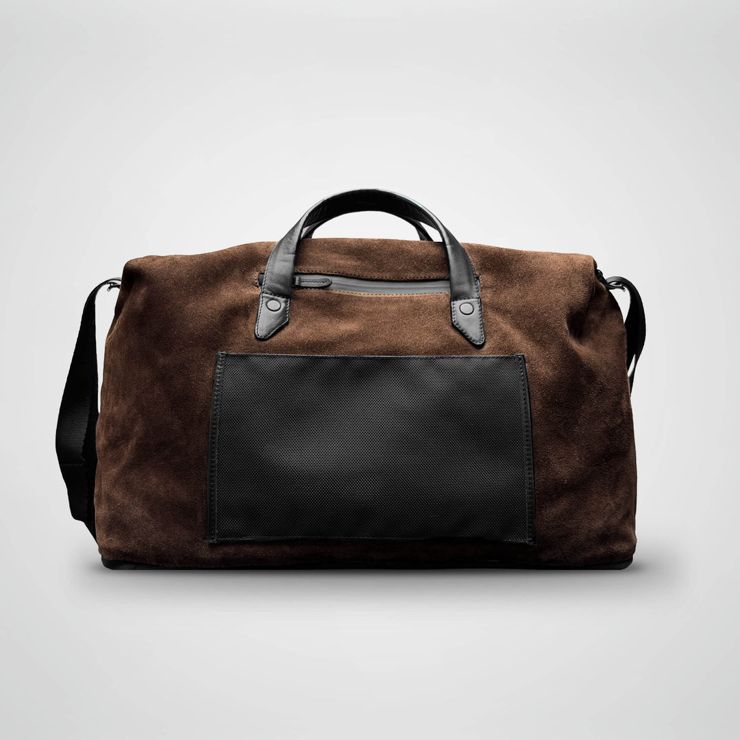 SUEDE DUFFLE BAG