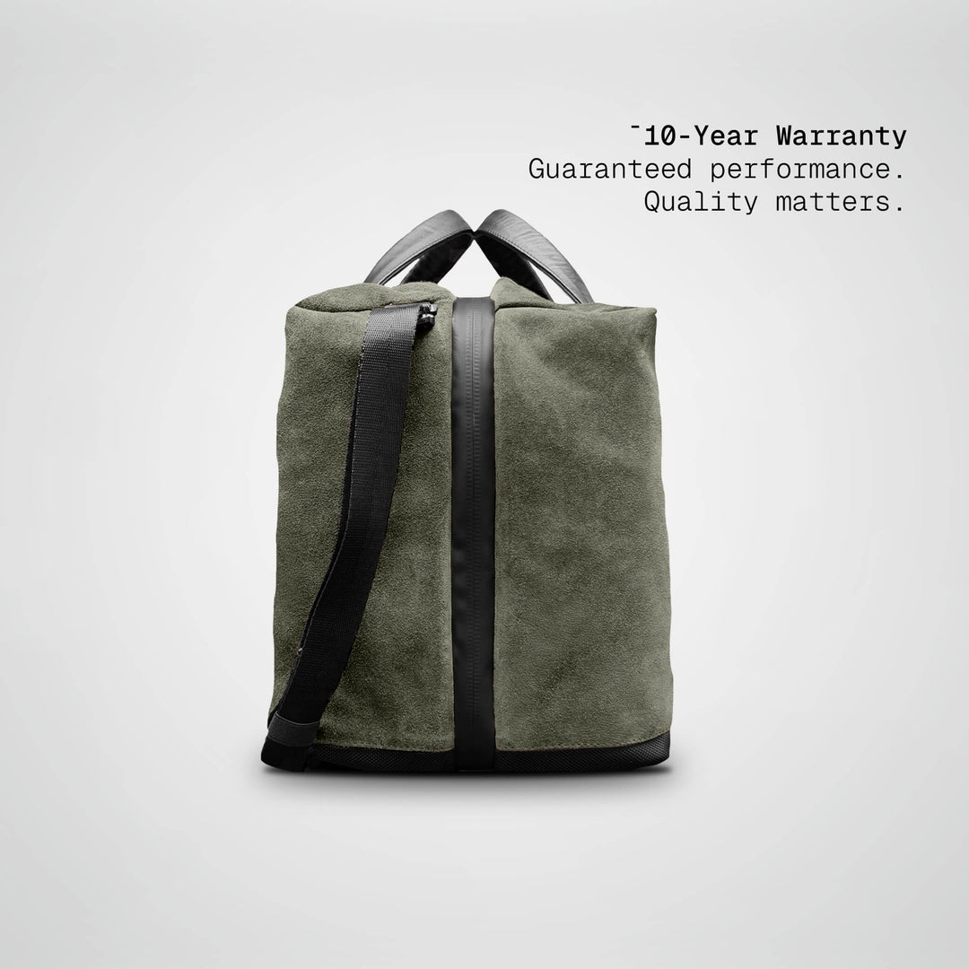 SUEDE DUFFLE BAG