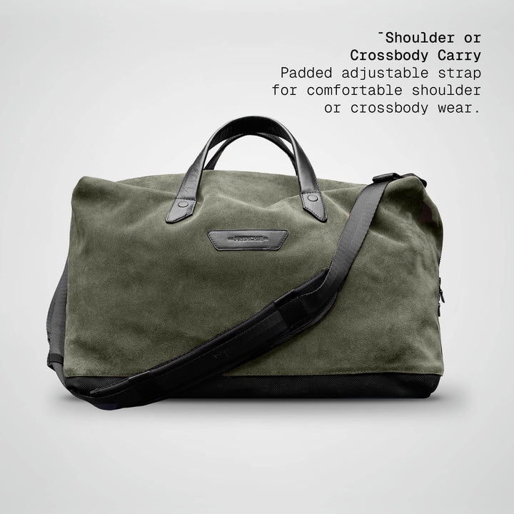 SUEDE DUFFLE BAG