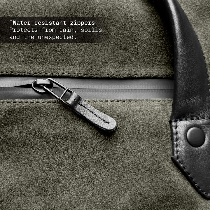 SUEDE DUFFLE BAG