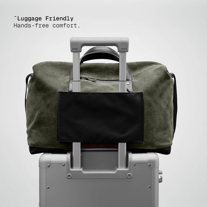 SUEDE DUFFLE BAG