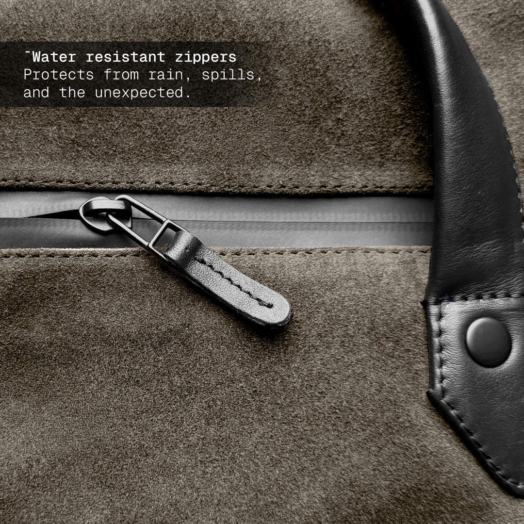 SUEDE DUFFLE BAG